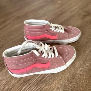 Vans Kids High-Top Sneakers - Pink and Cream